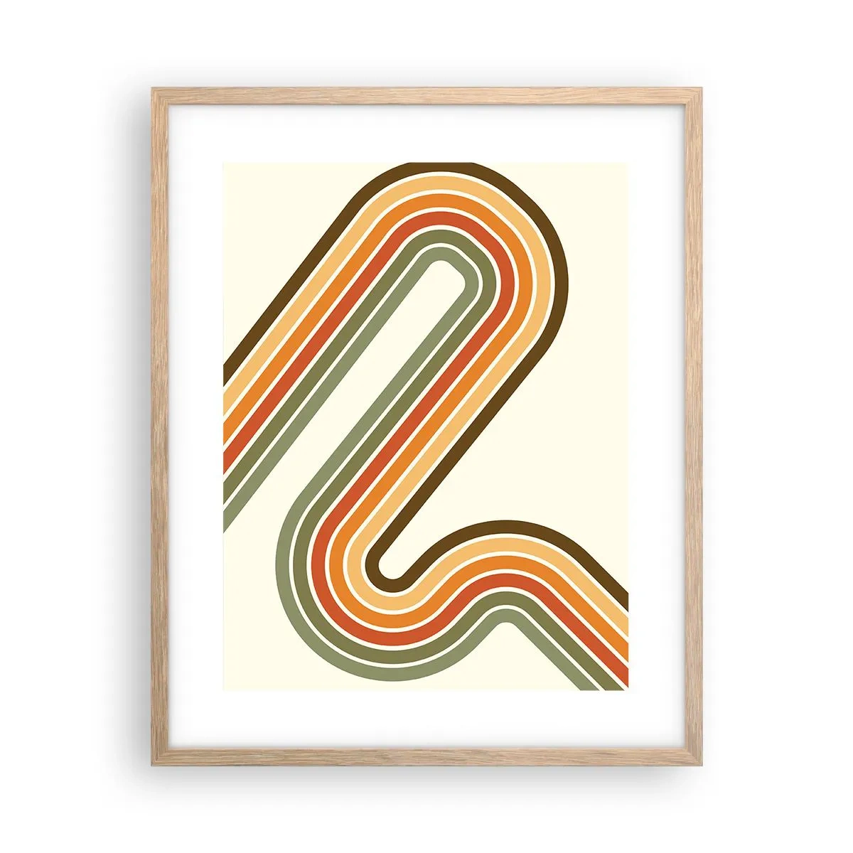 Plakat w ramie jasny dąb - Zygzakiem do celu - 40x50 cm
