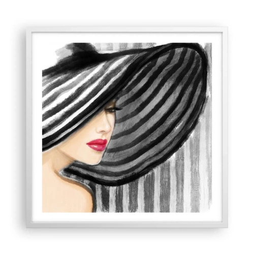 Plakat w białej ramie - Gdzie ciebie szukać? - 60x60 cm