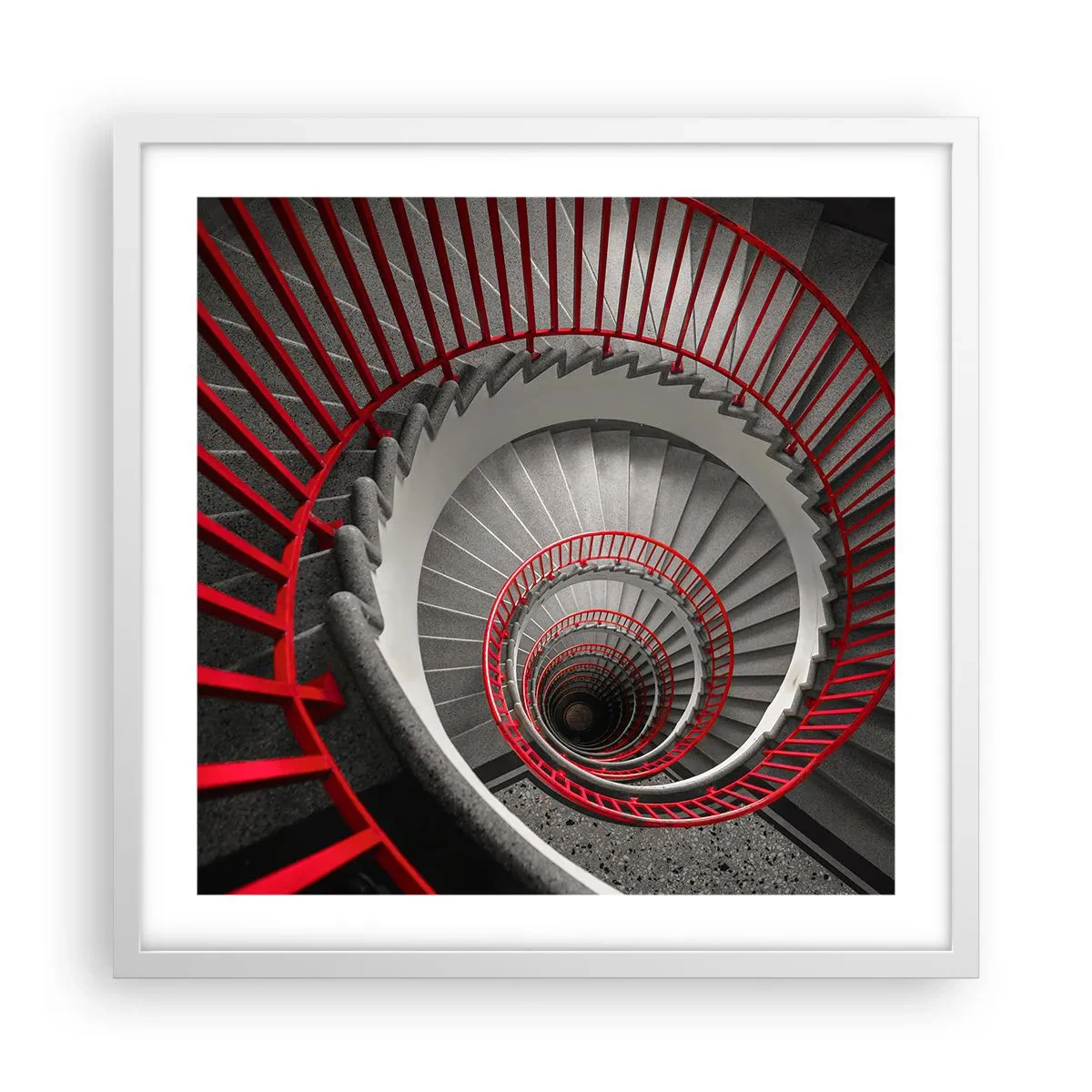 Plakat w białej ramie - Zabawy architektury - 50x50 cm