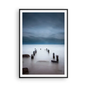 Plakat w czarnej ramie - Zamyślone jezioro - 70x100 cm