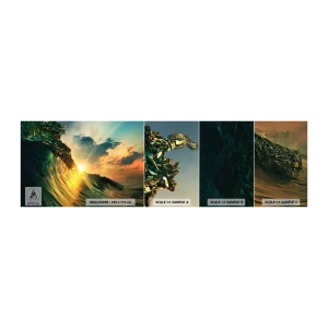 Fototapeta Próbka Samoprzylepna Deluxe Sticker - Surferze, gdzie jesteś? - Fala Morska, Promienie Słońca, Natura - 100x30 cm