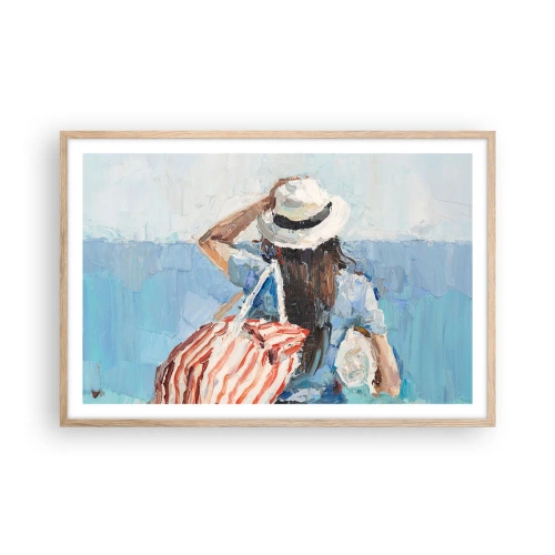 Plakat w ramie jasny dąb - Witaj na wakacjach - 91x61 cm