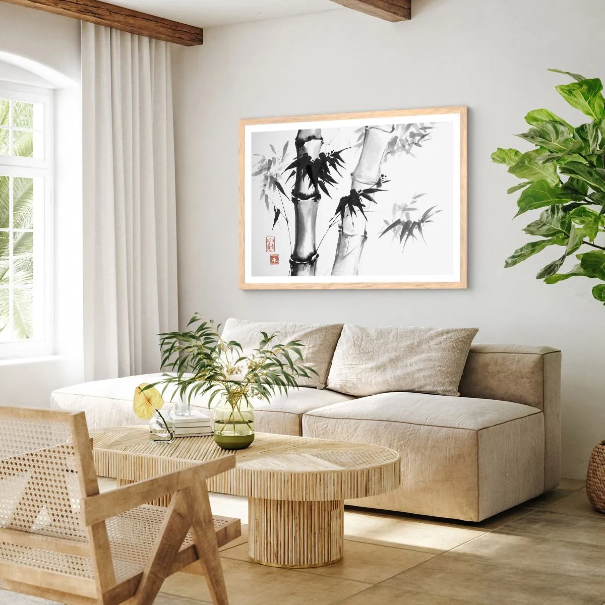 Plakat w ramie jasny dąb - Zbliżenie na orient - 70x50 cm