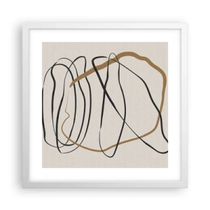 Plakat w białej ramie - Kompozycja – taniec opętaniec - 40x40 cm