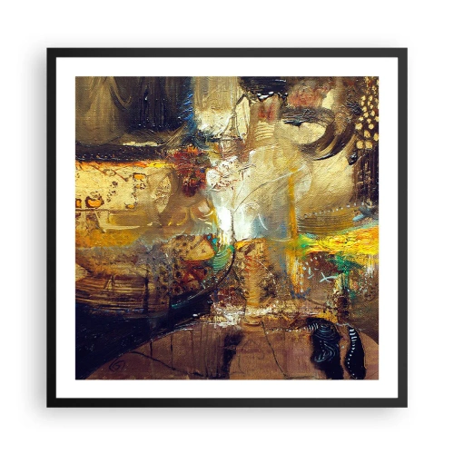 Plakat w czarnej ramie - Zimno, cieplej, gorąco - 60x60 cm