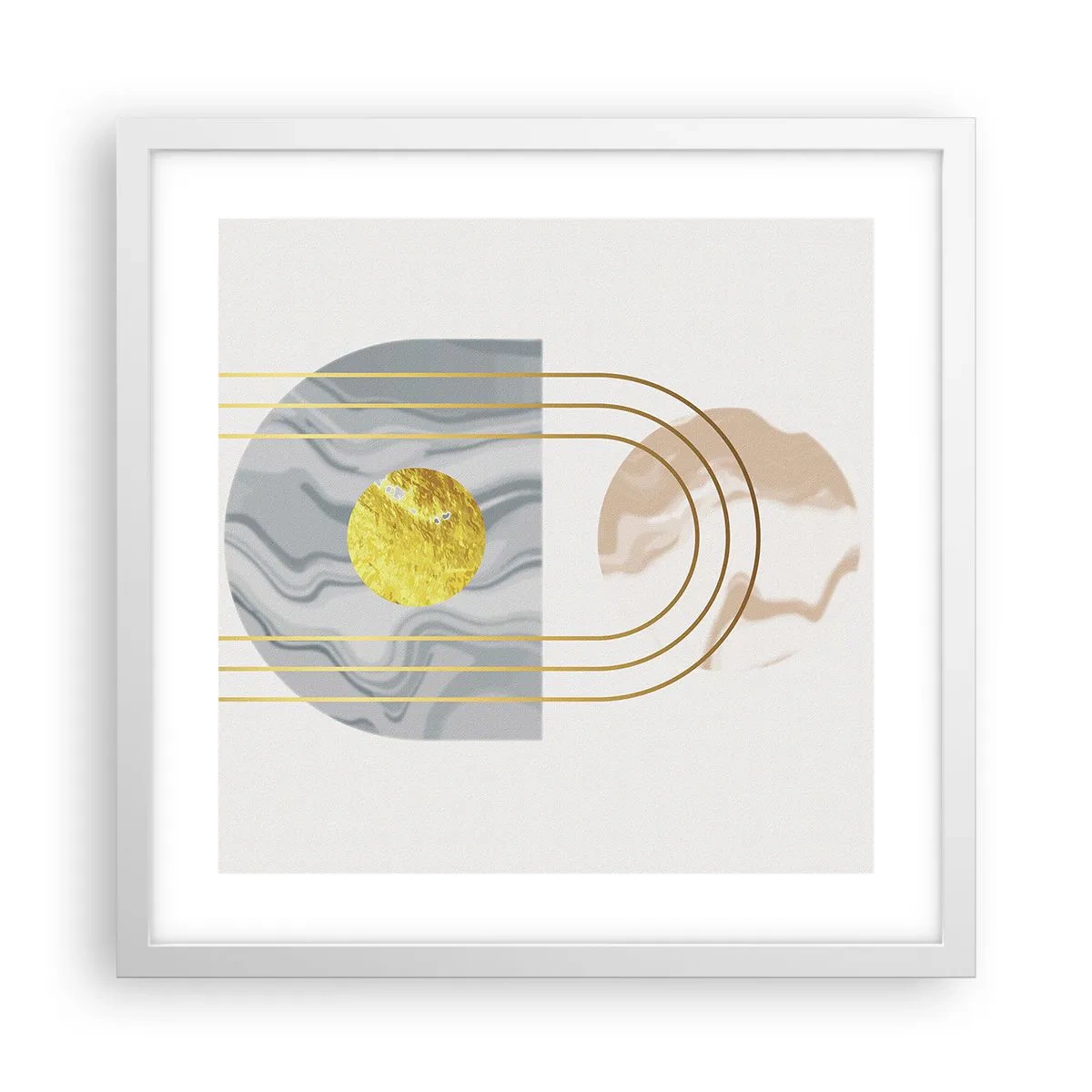 Plakat w białej ramie - Jasność i blask - 40x40 cm