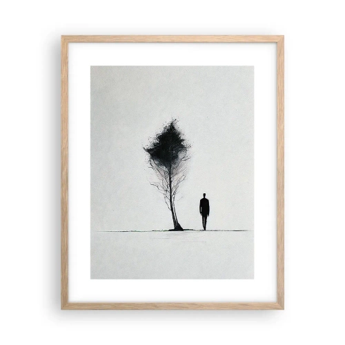 Plakat w ramie jasny dąb - Wszyscy wędrujemy - 40x50 cm