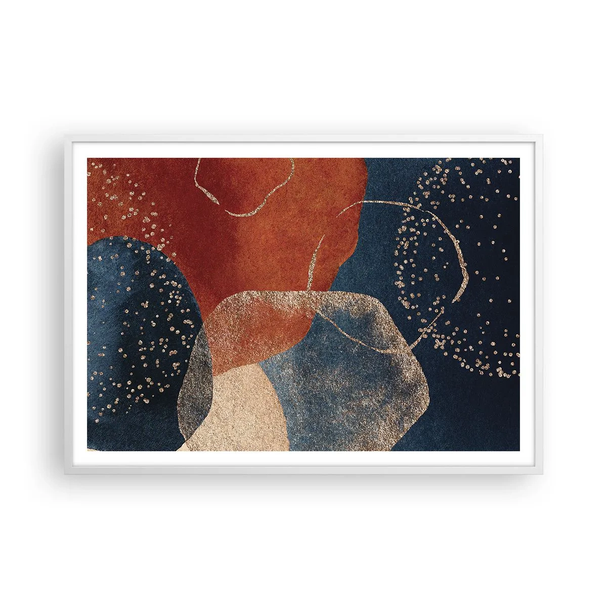 Plakat w białej ramie - Lekkość bytu - 100x70 cm