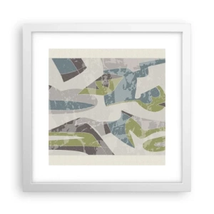 Plakat w białej ramie - Kompozycja za szybą - 30x30 cm