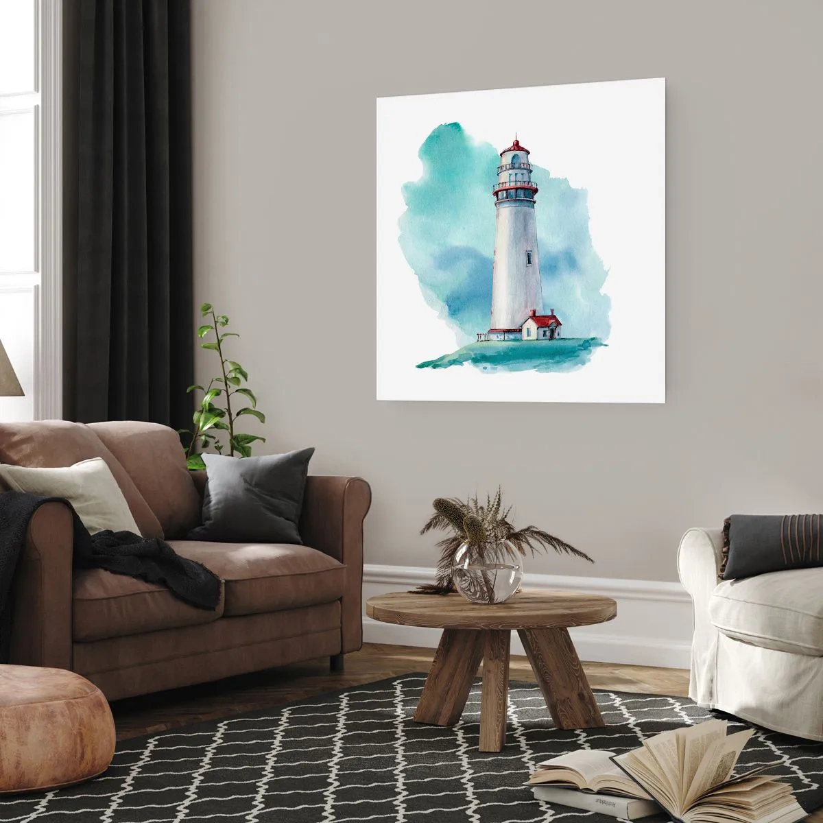 Plakat - Łagodna siostra błękitu - 60x60 cm