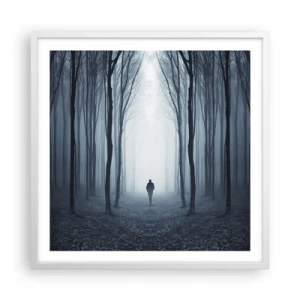 Plakat w białej ramie - I wszystko proste i jasne - 60x60 cm