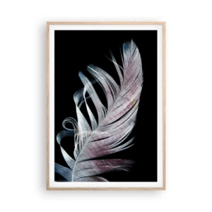 Plakat w ramie jasny dąb - Pomyśl o dotyku - 70x100 cm