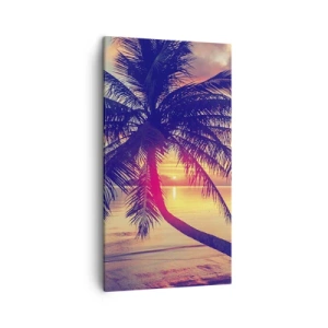 Obraz na płótnie - Wieczór pod palmami - 45x80 cm