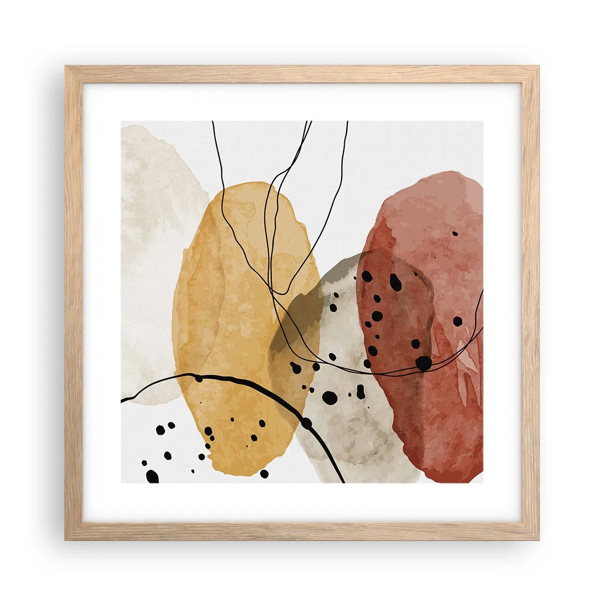 Plakat w ramie jasny dąb - Jak powietrze lekkie, przejrzyste - 40x40 cm