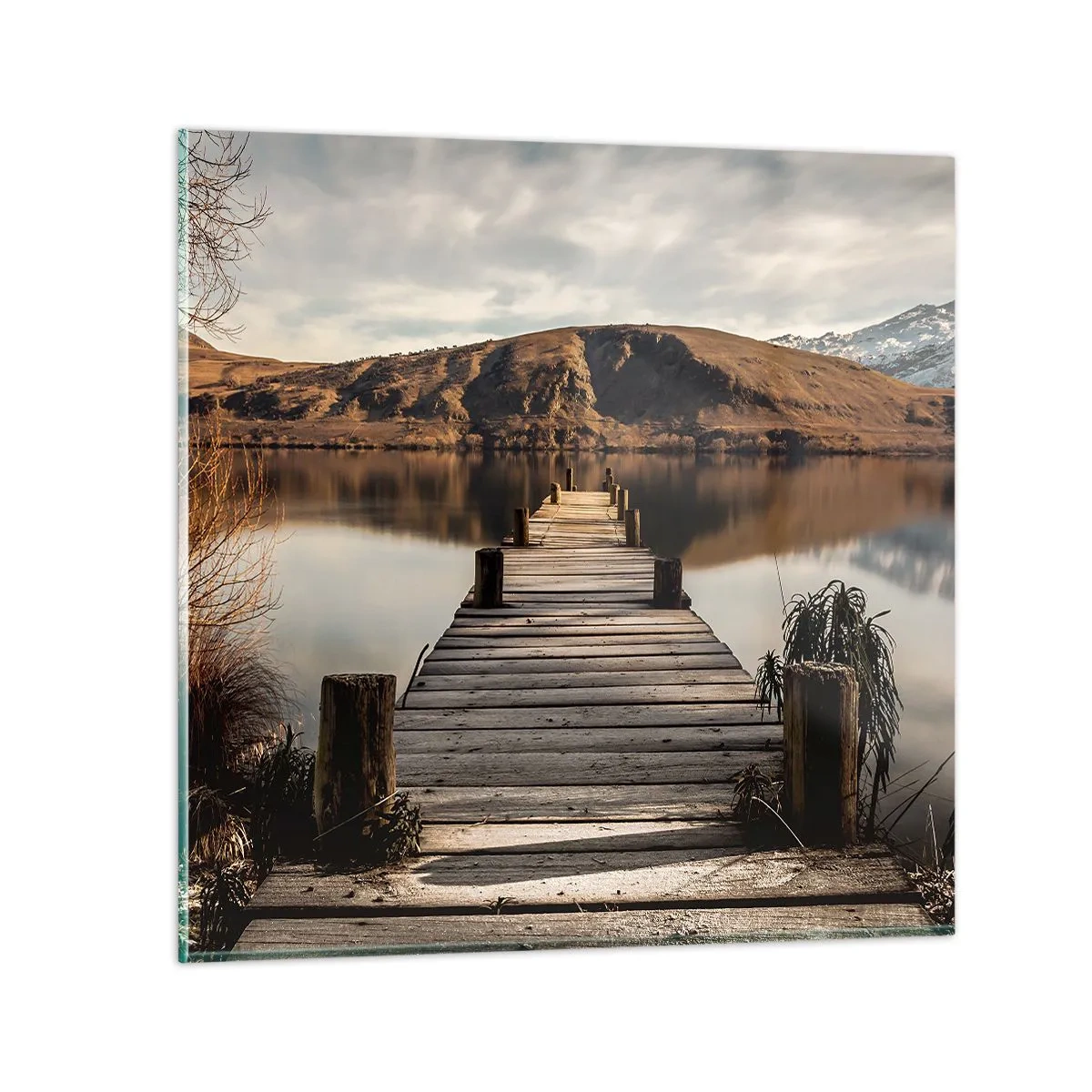 Obraz na szkle - Pejzaż w ciszy - 60x60 cm