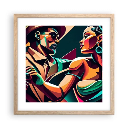 Plakat w ramie jasny dąb - W rytmie serca - 40x40 cm