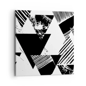 Obraz na płótnie - Deszcz trójkątów - 70x70 cm