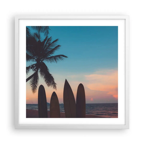 Plakat w białej ramie - Jutro też będzie zabawa - 50x50 cm