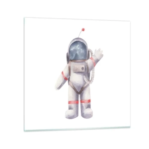 Obraz na szkle - To na razie! - 40x40 cm