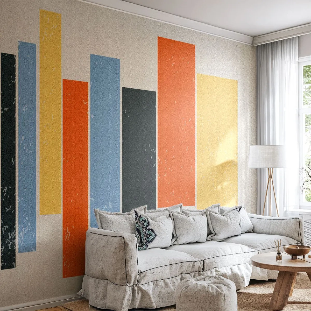 Fototapeta Premium Canvas - Zapis muzyki - Minimalizm, Prostokąty, Kształty - 300x210 cm