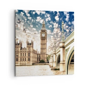 Obraz na płótnie - Pierzaste obłoki nad  Tamizą - 50x50 cm