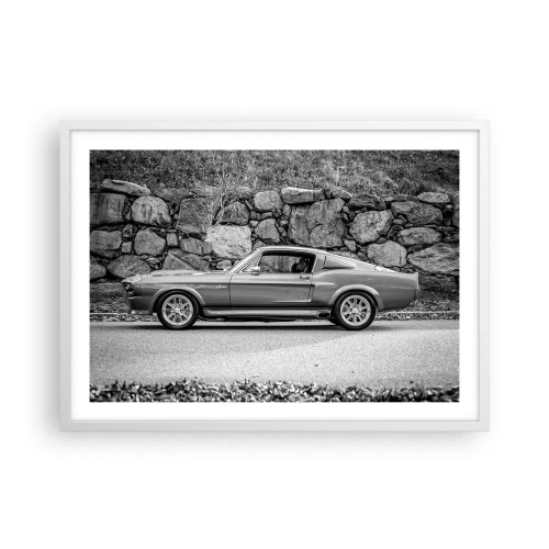Plakat w białej ramie - Legenda lat 60. - 70x50 cm