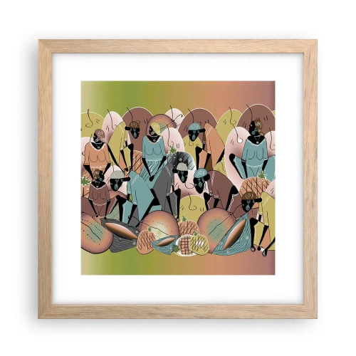 Plakat w ramie jasny dąb - Nadchodzi wielkie święto - 30x30 cm