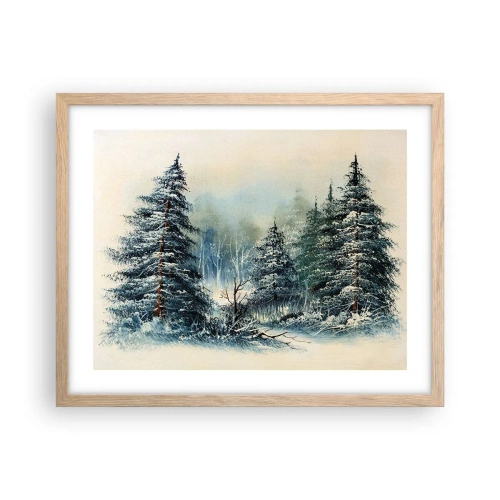 Plakat w ramie jasny dąb - Gotowe do Świąt - 50x40 cm
