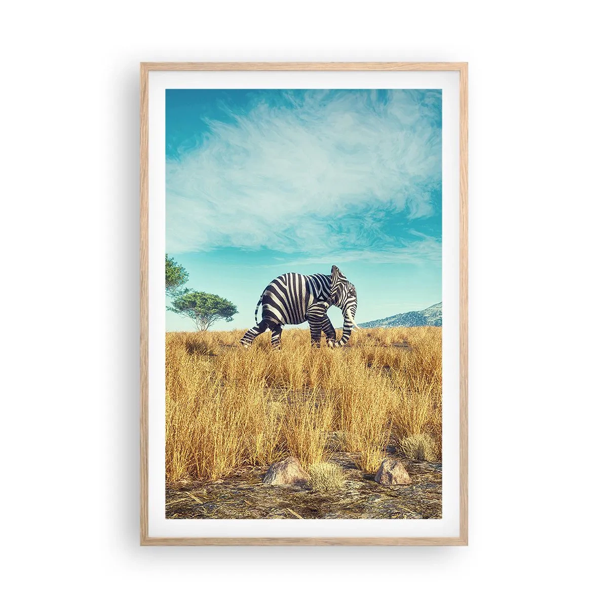 Plakat w ramie jasny dąb - Szarość już niemodna - 61x91 cm