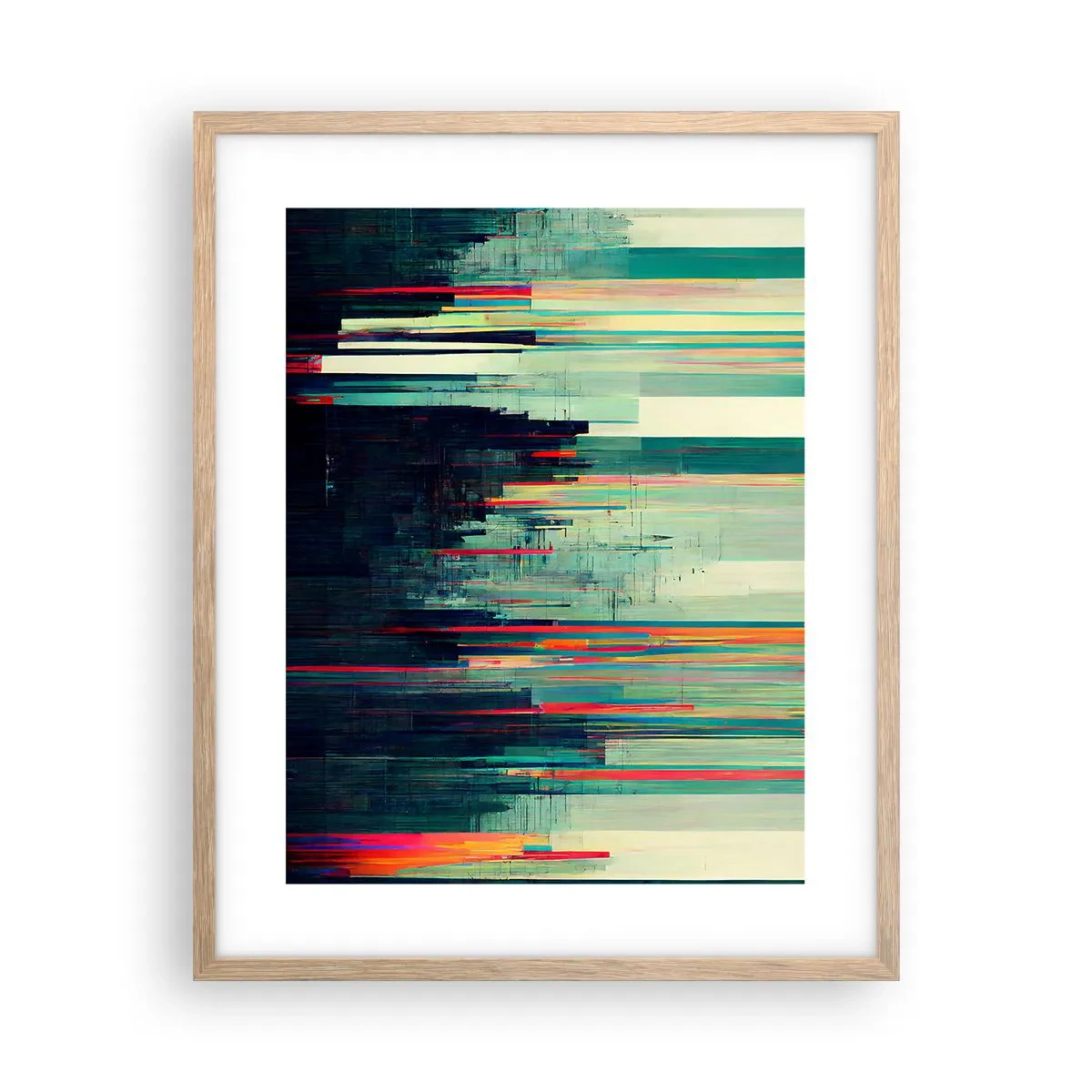 Plakat w ramie jasny dąb - Futurystyczne miasto - 40x50 cm