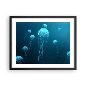 Plakat w czarnej ramie - Oceaniczny taniec - 50x40 cm