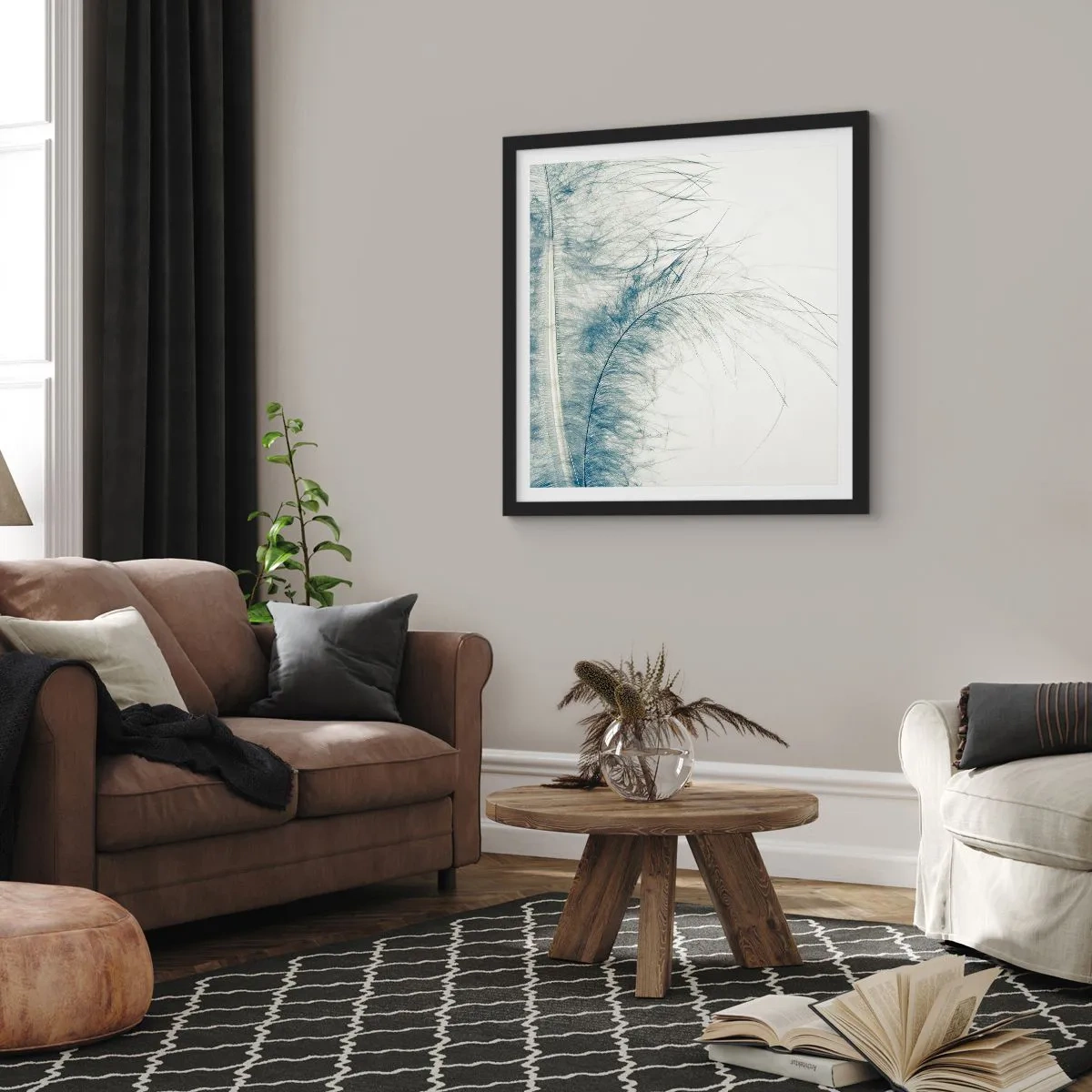 Plakat w czarnej ramie - Szept natury - 40x40 cm