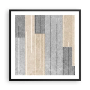 Plakat w czarnej ramie - Kompozycja: trzymać pion - 60x60 cm
