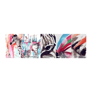 Fototapeta Próbka Premium Sand - Beztroski żart natury - Abstrakcja, Zebra, Grafika - 100x30 cm