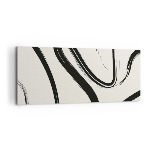 Obraz na płótnie - Czarno-biała fanaberia - 100x40 cm