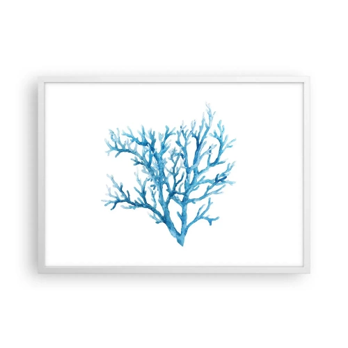 Plakat w białej ramie - Morski filigran - 70x50 cm