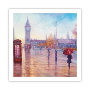 Plakat - Londyński jesienny dzień - 60x60 cm