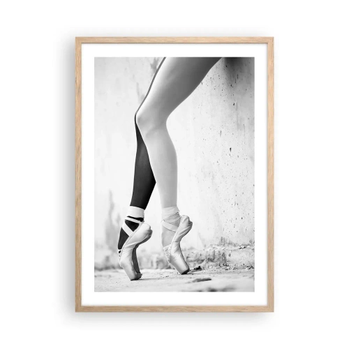 Plakat w ramie jasny dąb - Balerina, voila! - 50x70 cm