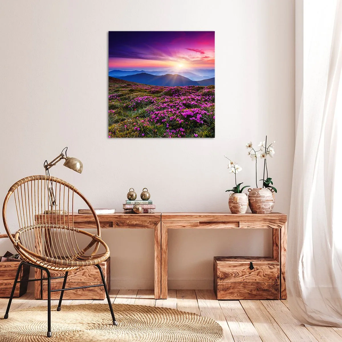 Obraz na płótnie - Ziół zapachniały świeże pęki od niw - 30x30 cm