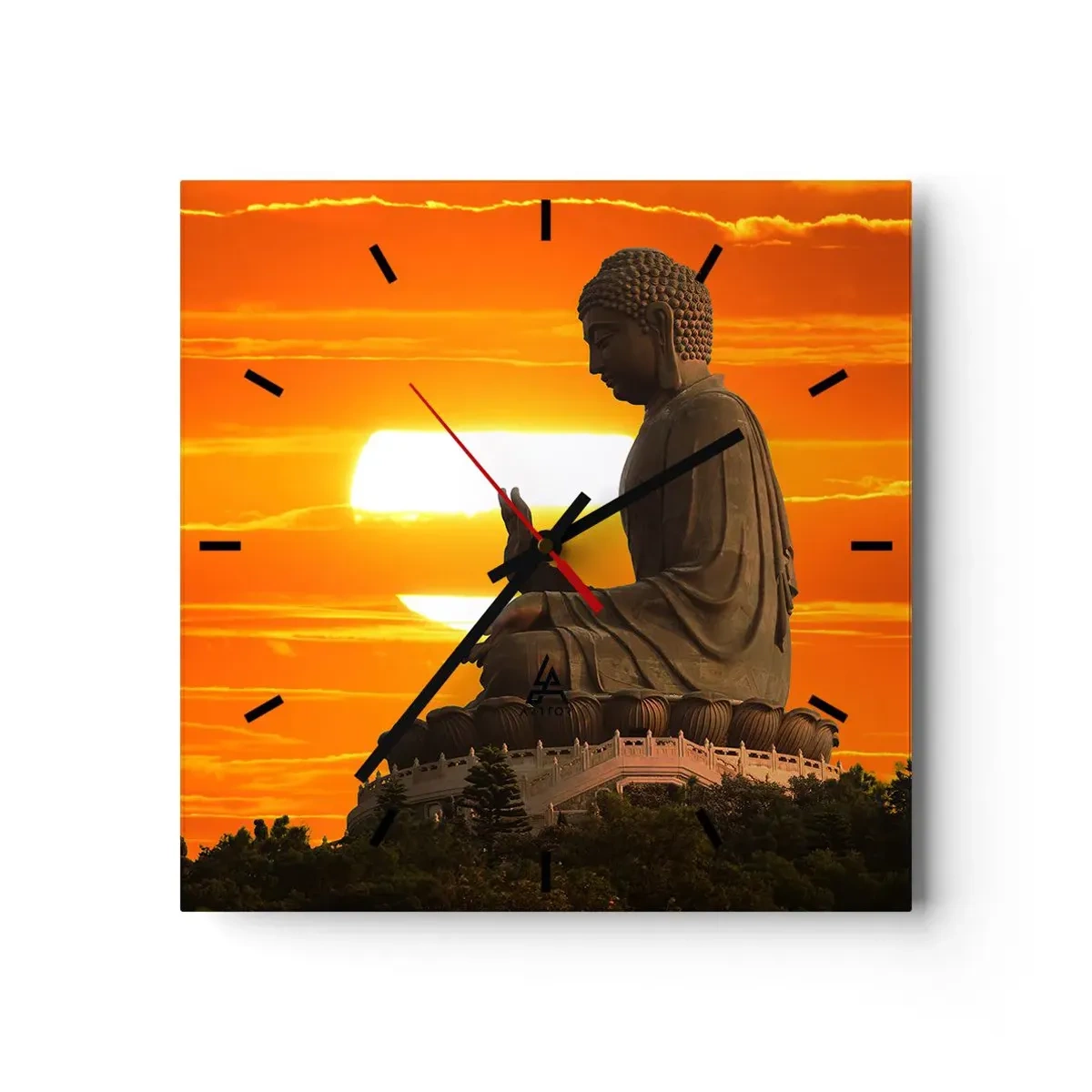 Zegar ścienny - Bez strachu przed światem - 40x40 cm