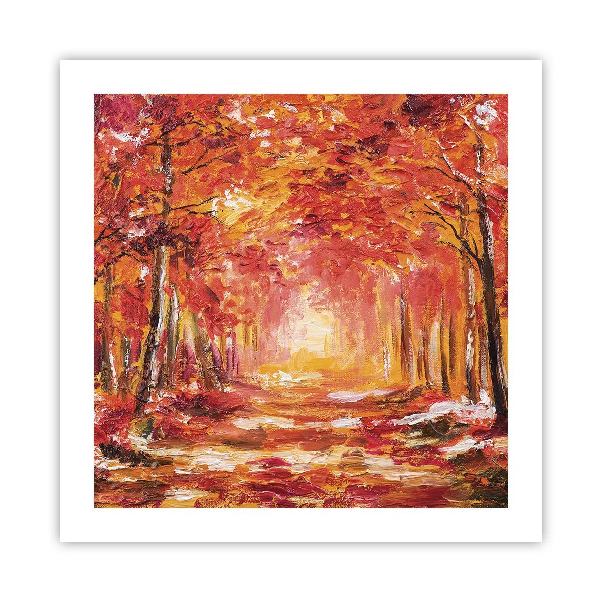 Plakat - Miedziany las - 50x50 cm
