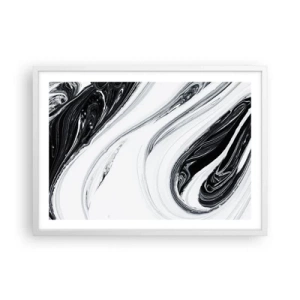 Plakat w białej ramie - Połączenie przeciwieństw - 70x50 cm