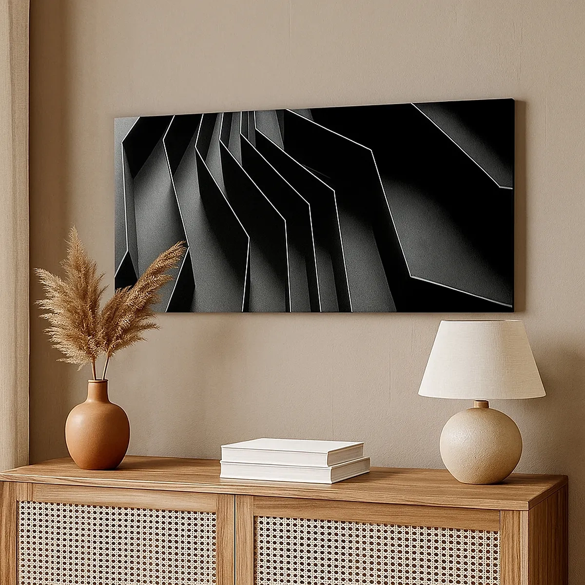 Obraz na płótnie - Przestrzenny porządek - 30x30 cm