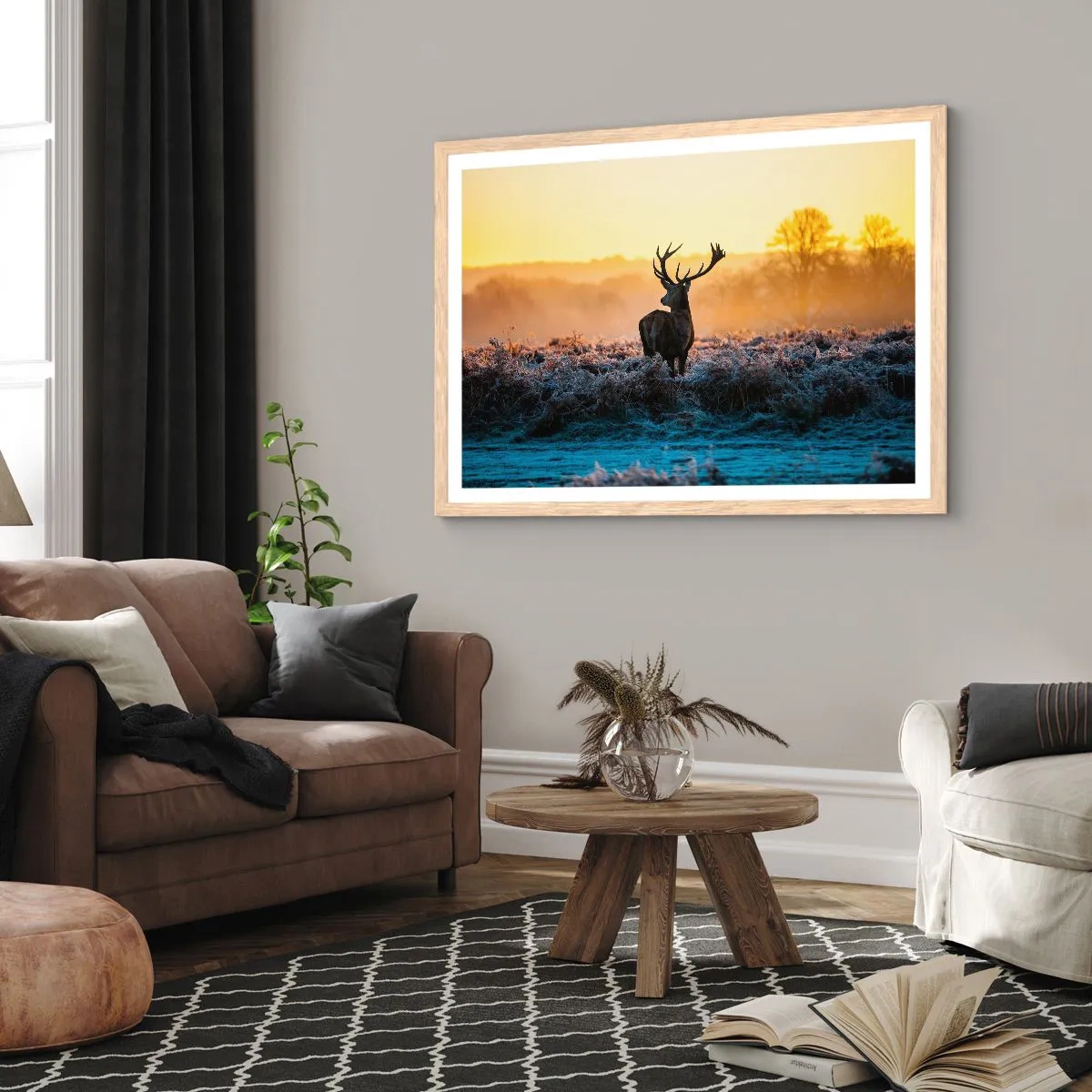 Plakat w ramie jasny dąb - Koronowany na swoich włościach - 50x40 cm