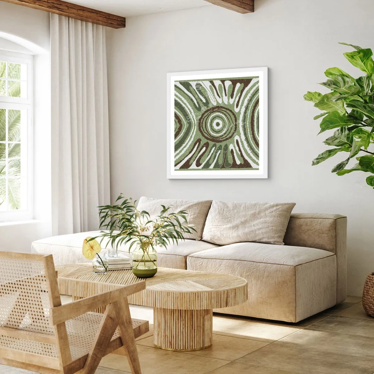 Plakat w białej ramie - Eksplozja emocji - 30x30 cm