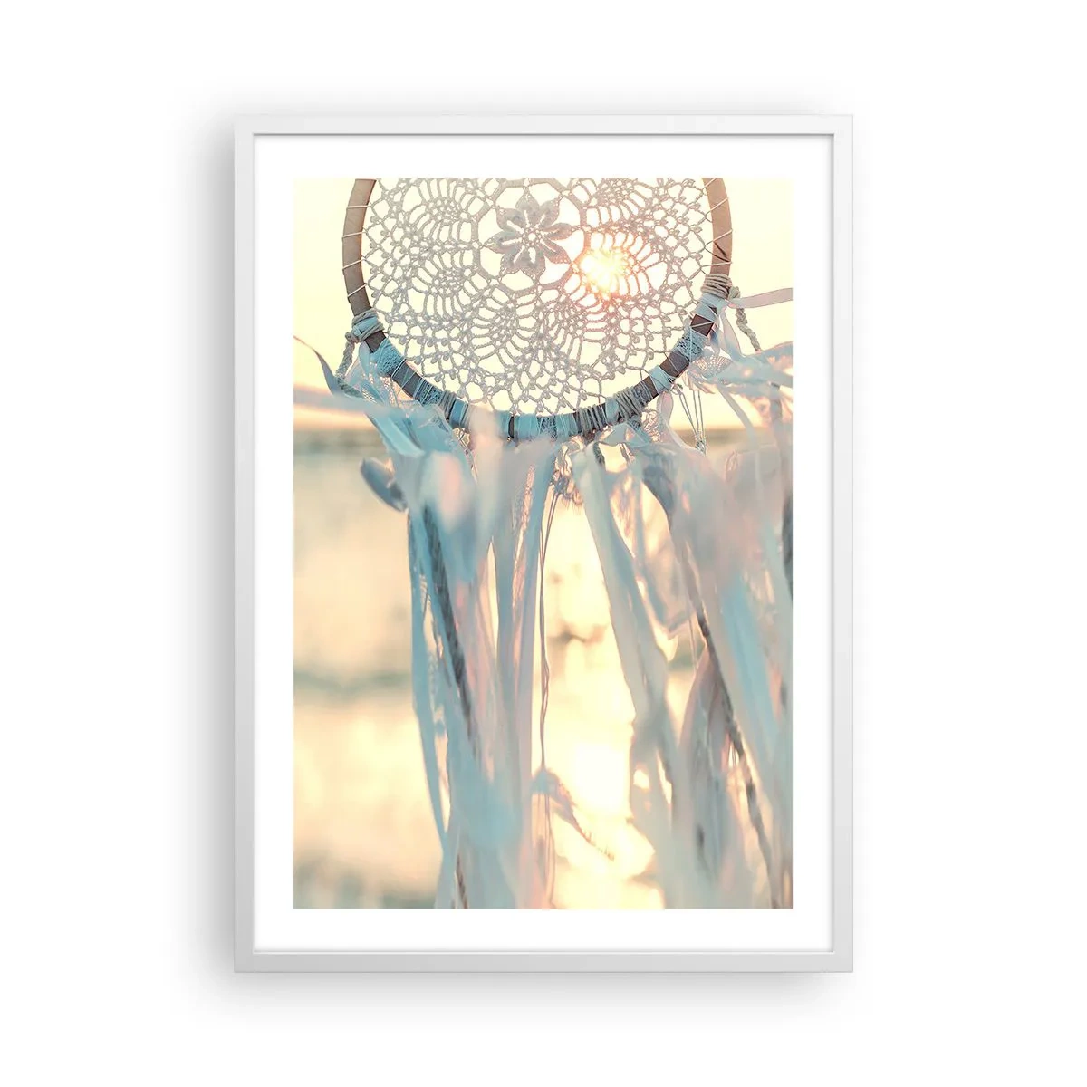 Plakat w białej ramie - Koronkowy totem - 50x70 cm