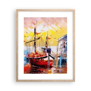 Plakat w ramie jasny dąb - Szczęśliwy powrót - 40x50 cm