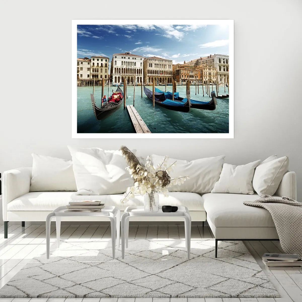 Plakat - Pałace w błękicie - 40x30 cm