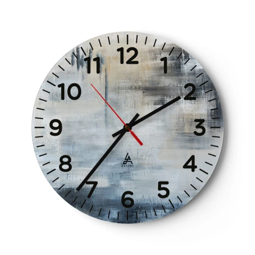 Zegar ścienny - Za zasłoną błękitu - 30x30 cm