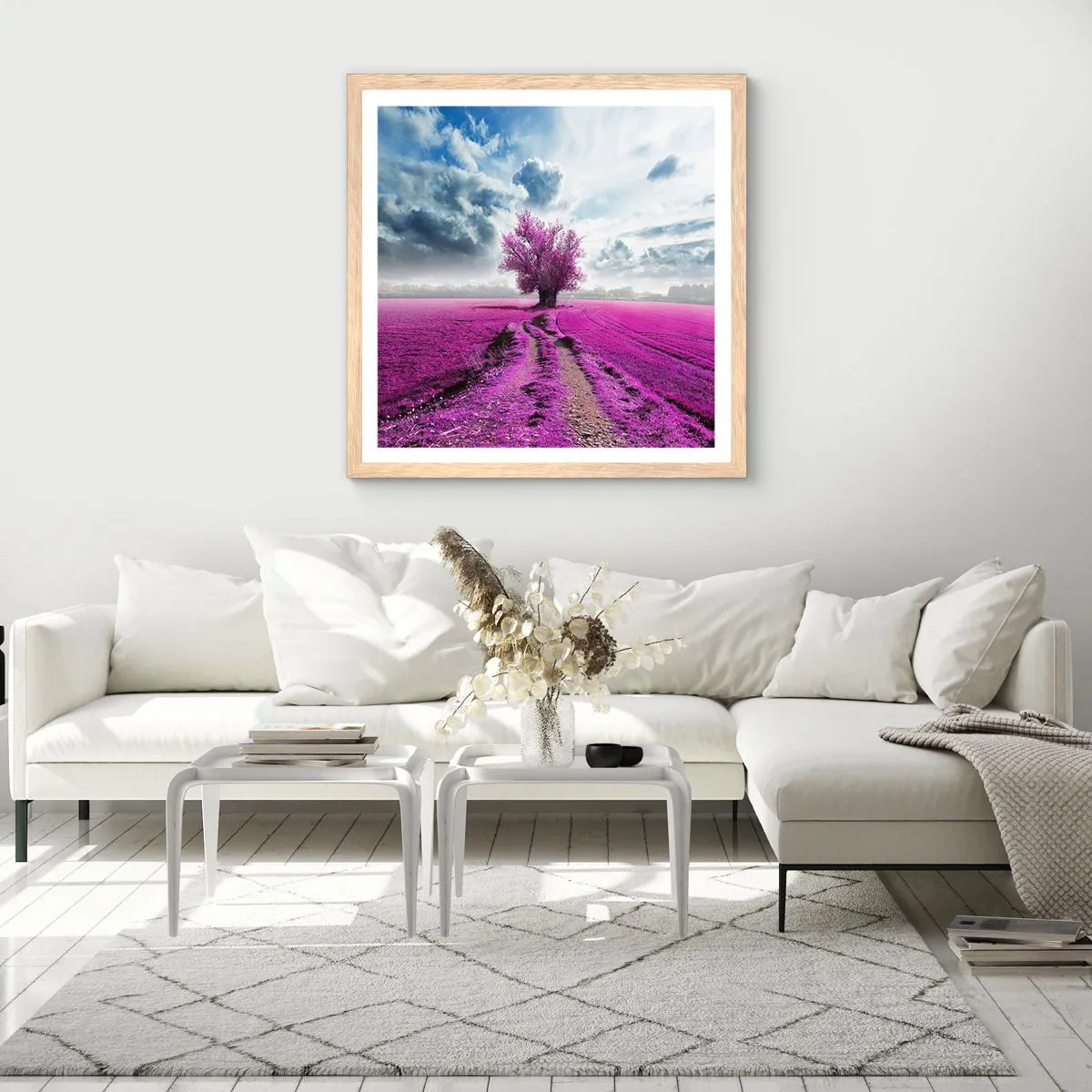 Plakat w ramie jasny dąb - Wrzosowisko - uroczysko - 30x30 cm